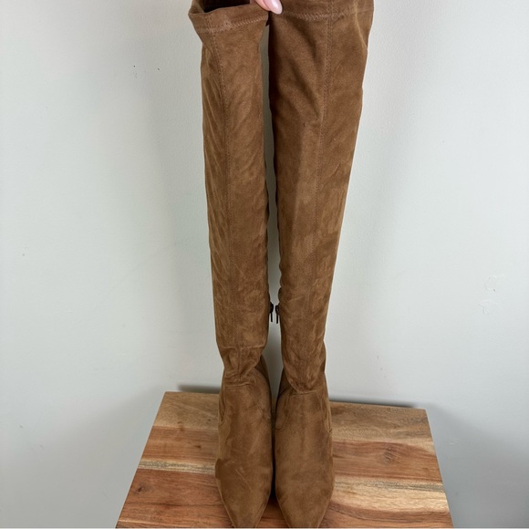 Steve Madden Jacoby Womens Faux Suede Block Heel Knee-High Boots Over The Knee - Picture 4 of 13